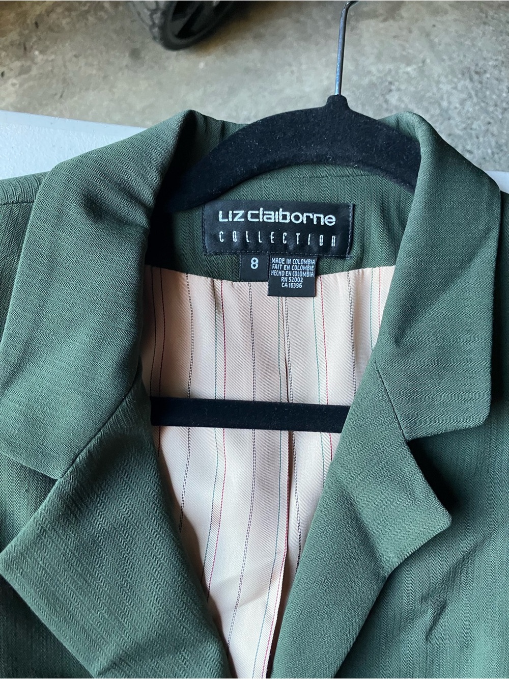 Liz Claiborne Olive Green Tailored Blazer
